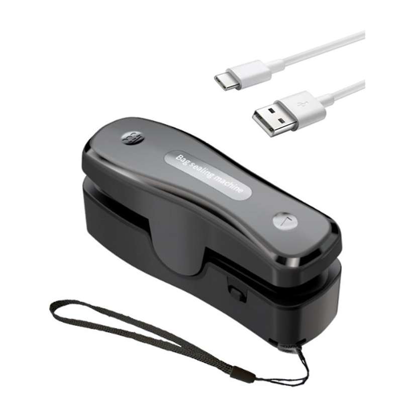 Mini Bag Sealer with Cutter,Rechargeable 2 in 1 Chip Bag Sealer,Portable Sealer Machine Kitchen Gadg