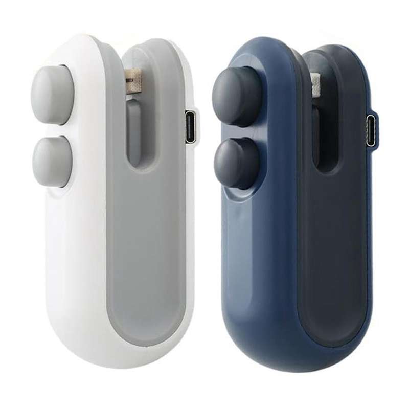 Mini Bag Sealer, 2-In-1 USB Charging Sealer, Portable Handheld Rechargeable Vacuum Food Sealer, Bag