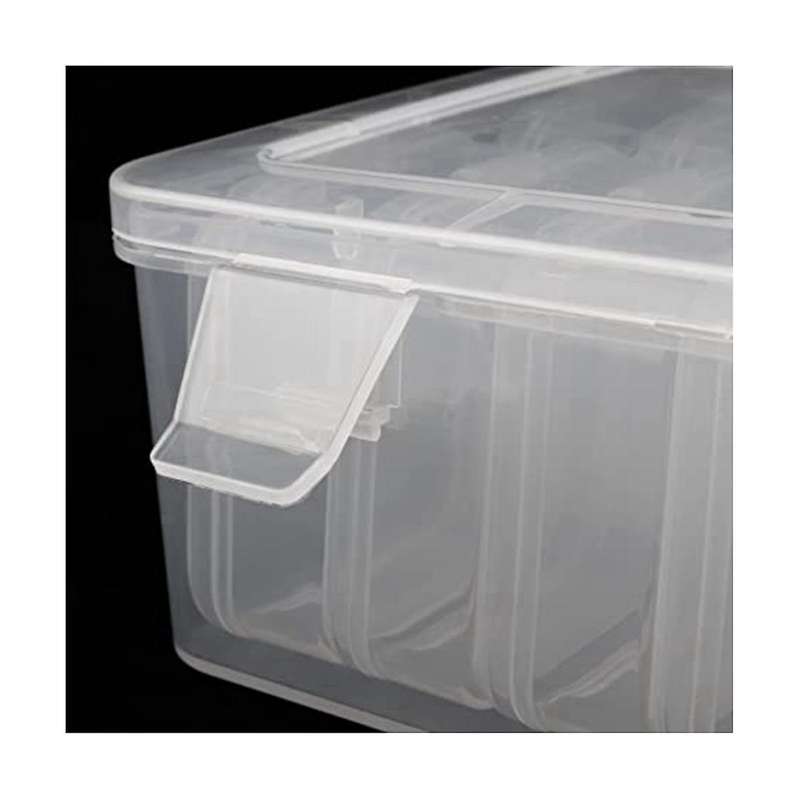 Mini Bead Storage Box, Clear Bead Storage Box with Lid, Rectangular Clear Diamond Jewelry Box, Cra
