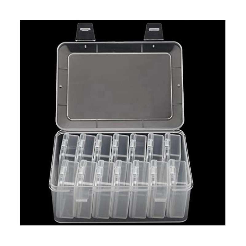 Mini Bead Storage Box, Clear Bead Storage Box with Lid, Rectangular Clear Diamond Jewelry Box, Cra