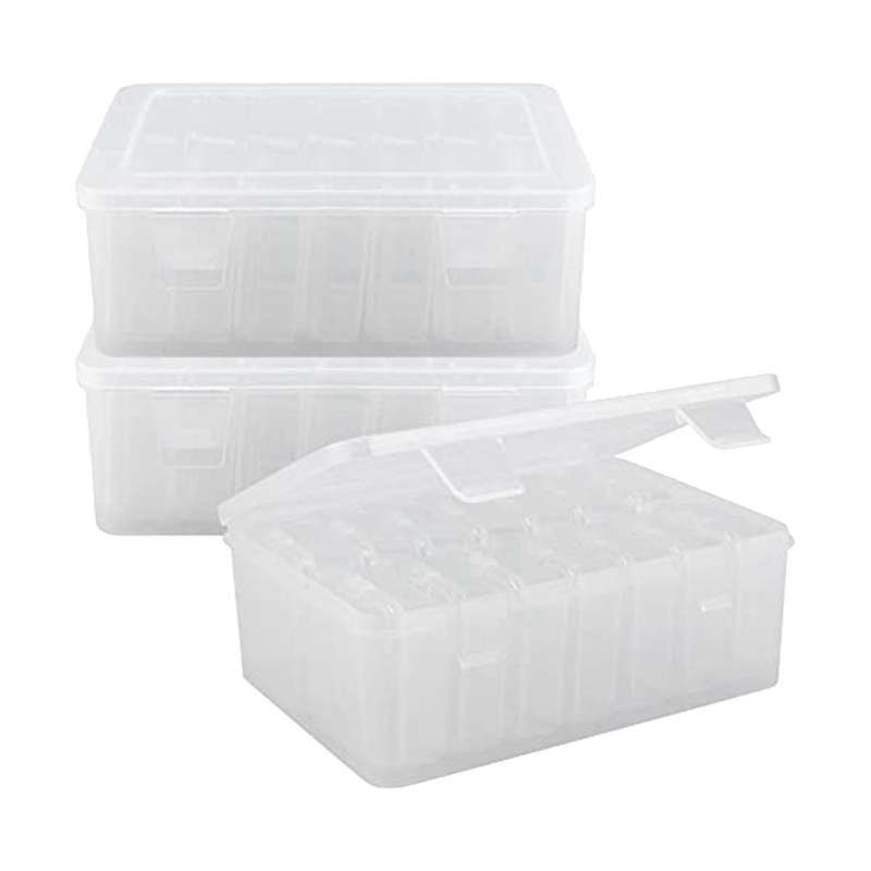 Mini Bead Storage Box, Clear Bead Storage Box with Lid, Rectangular Clear Diamond Jewelry Box, Cra