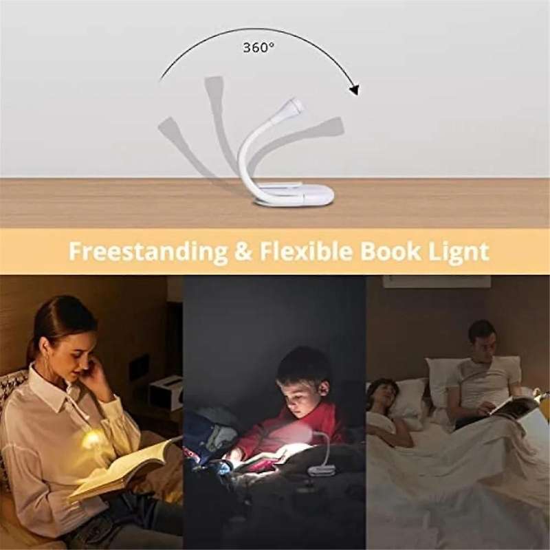 Mini Book Light, Portable Clip-on Night Light, Dimmable Bedroom Eye Protection Camping Led Clip-on B
