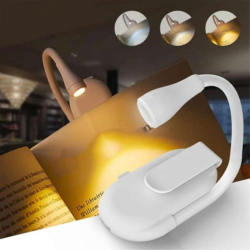 Mini Book Light, Portable Clip-on Night Light, Dimmable Bedroom Eye Protection Camping Led Clip-on B