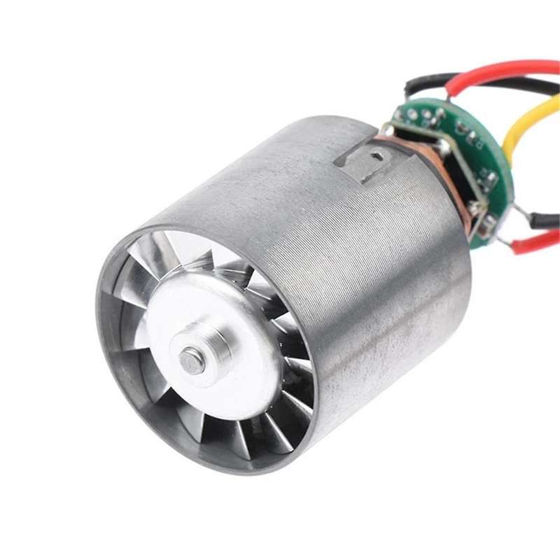 Mini Brushless Motor DC 7-24V 100000RPM High Speed CNC Aluminum Alloy Impeller Ducted Fan Stepless S