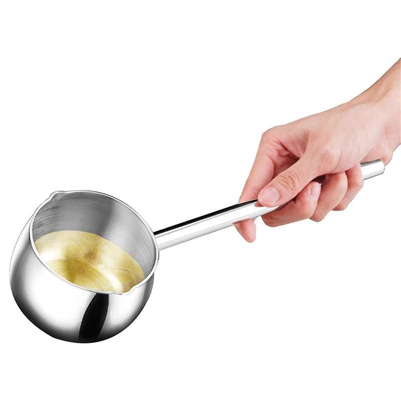 Mini Butter Warmer with Long Handle Induction Milk Warmer Pot Small Saucepan SUS316 Tri-Ply Stainles