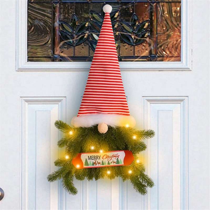 Mini Christmas Trees with String Lights, Holiday Gnome Christmas Decorations for Christmas Decor Ho