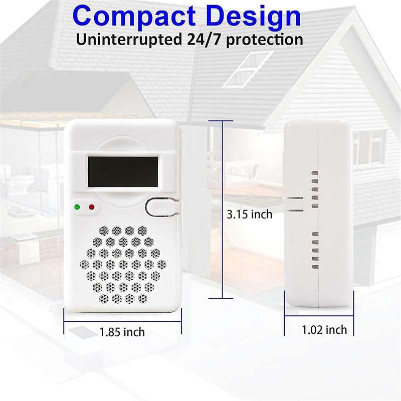 Mini Carbon Monoxide Detector Alarm with Digital LCD Display, CO Detector Alarm