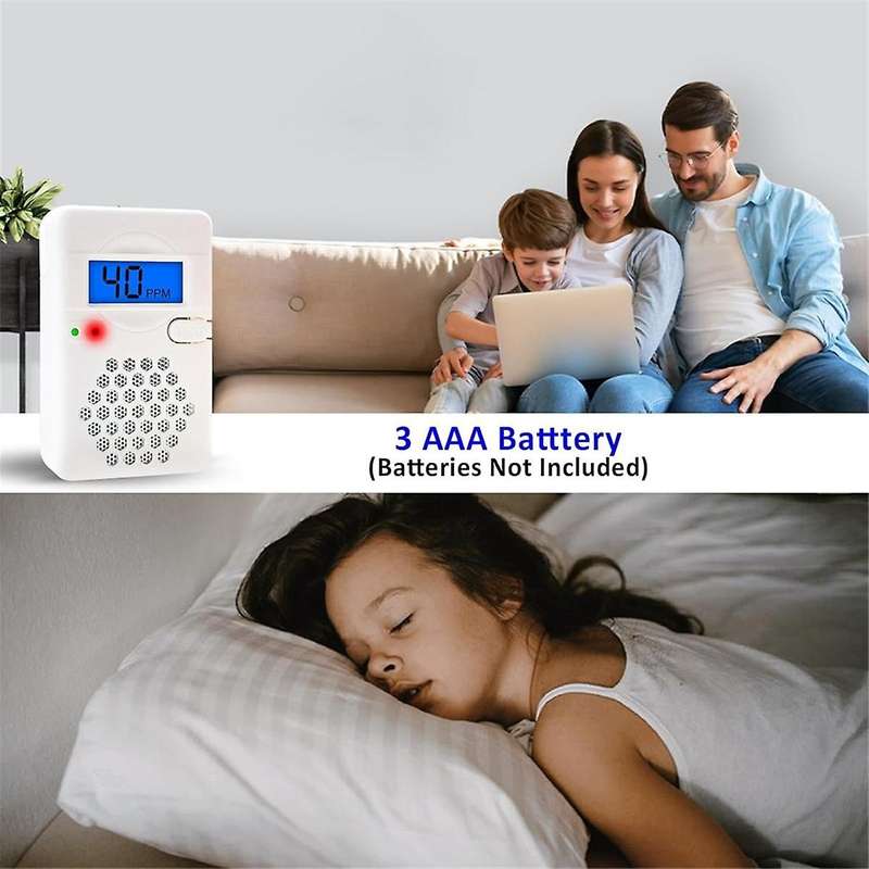 Mini Carbon Monoxide Detector Alarm with Digital LCD Display, CO Detector Alarm