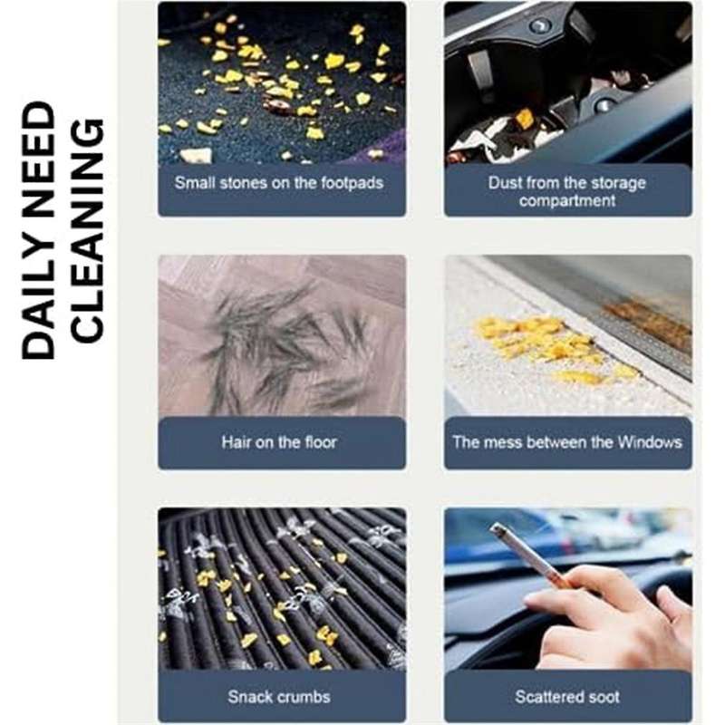 Mini Car Handheld Portable Vacuum Cleaner, Cordless Rechargeable Vacuum Cleaner Cleans Hair, Dirt, C
