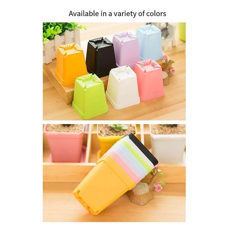 Mini Colorful Flower Pots, Plastic Flower Pots, Succulent Flower Pots (Random Colors)