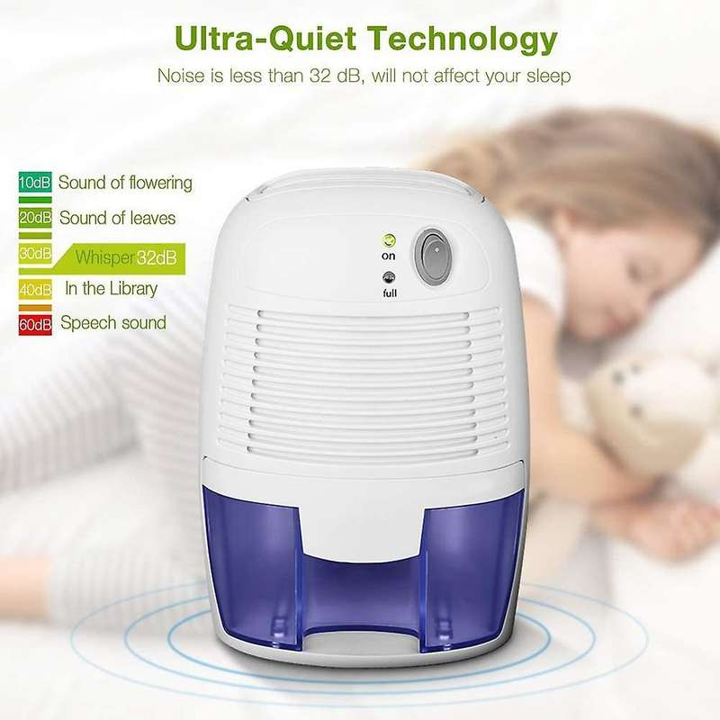 Mini Dehumidifier Usb Portable Air Dryer Electric Cooling with 500ml Water Tank Bedroom Kitchen Off