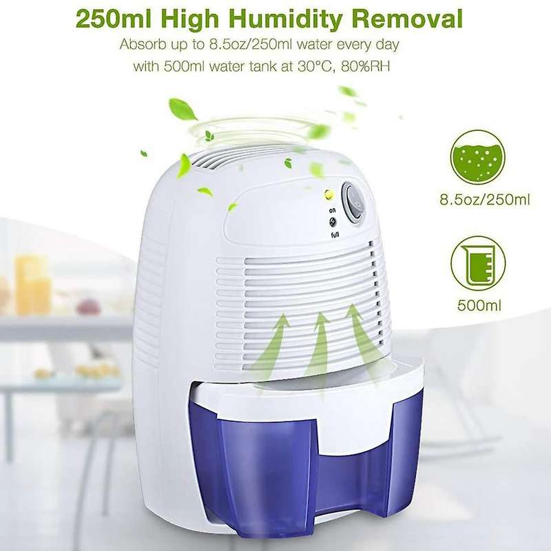 Mini Dehumidifier Usb Portable Air Dryer Electric Cooling with 500ml Water Tank Bedroom Kitchen Off