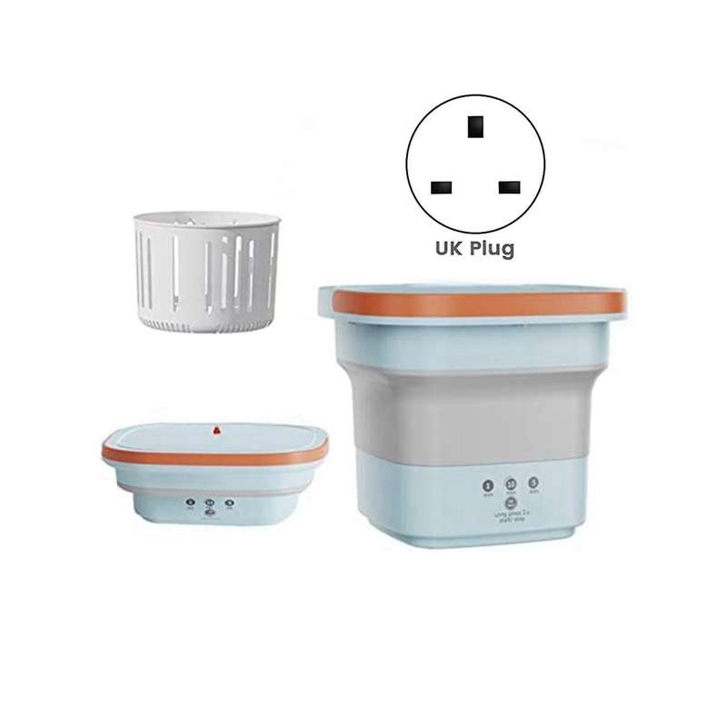 Mini Collapsible Portable Turbo Washing Machine with Drain Basket for Dorms, Travel, Gifts for Frie