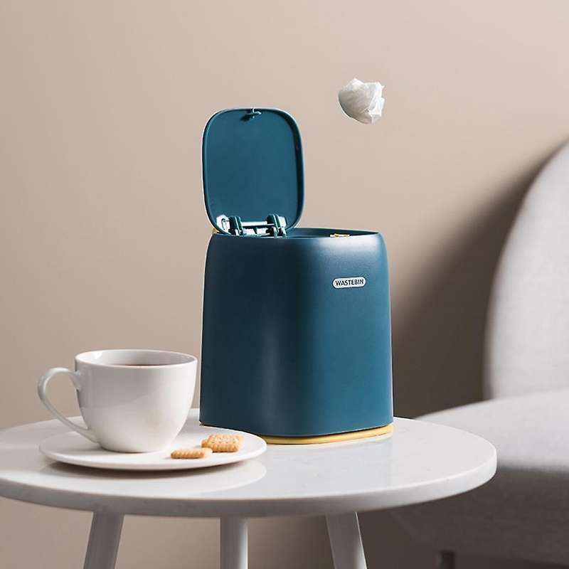 Mini Desktop Trash Can Car Bin Bathroom Bedroom Office Kitchen Trash Can Waste Paper Basket Bucket G