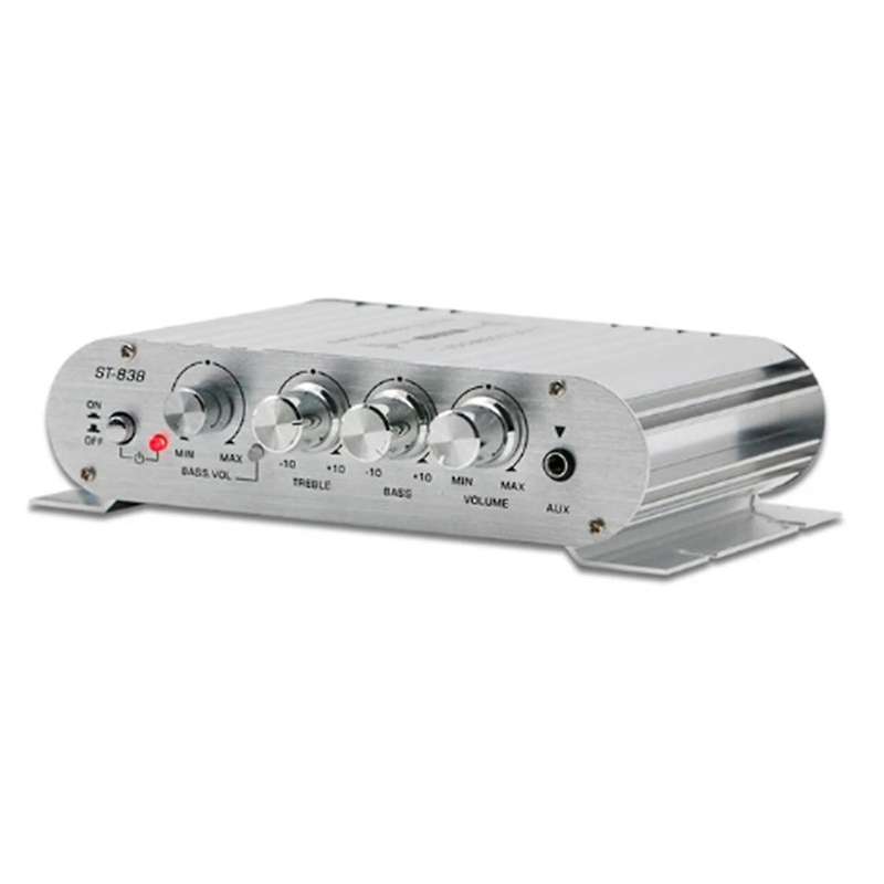 Mini Digital Power Audio Car Amplifier Blue Light Stereo Audio Amplifier for Home Theater Club Party