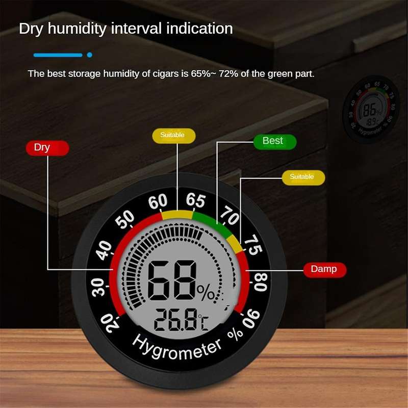 Mini Digital Indoor Thermometer Hygrometer Embedded High Precision Temperature and Humidity Instrume