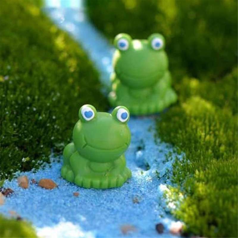 Mini Frogs 100 Pack, Mini Frog Garden Decor, Green Frog Figurines, Mini Frogs Resin Figurines, Mini