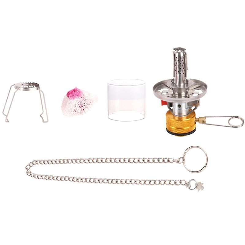 Mini Gas Lamp Outdoor Camping Lantern Tent Lamp Flashlight Hanging Mini Camping Portable Glass Lamp