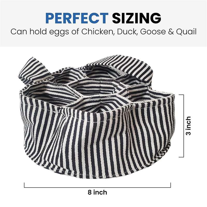 Mini Fabric Egg Basket for Gathering Eggs - 1PCS Egg Collecting Basket with 7 Pouches for Chicken, D