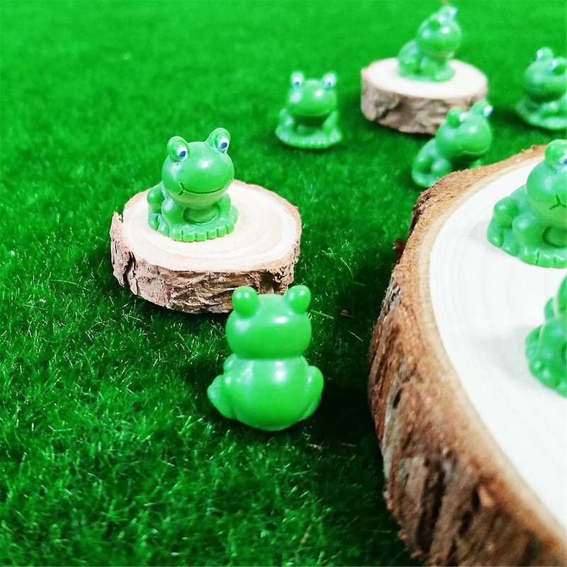 Mini Frog Statue, Small Micro-Type Plastic Bulk Hidden Garden Ornament Moss Micro-Landscape Figure