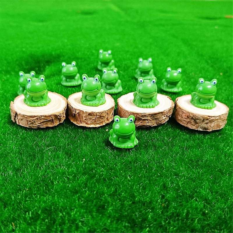 Mini Frog Statue, Small Micro-Type Plastic Bulk Hidden Garden Ornament Moss Micro-Landscape Figure