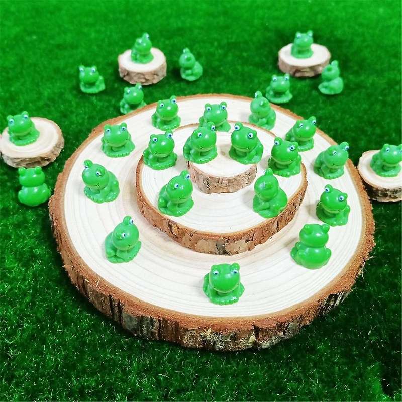 Mini Frog Statue, Small Micro-Type Plastic Bulk Hidden Garden Ornament Moss Micro-Landscape Figure