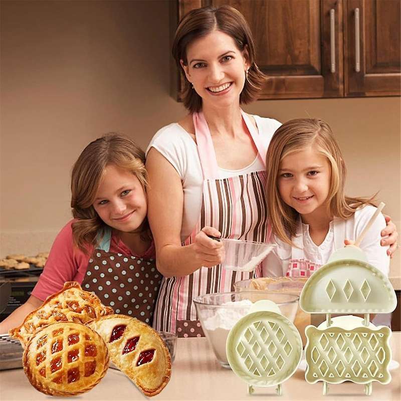 Mini Hand Pie Mold Set, Lattice Pocket Pie Press, Durable ABS Plastic Dough Mold