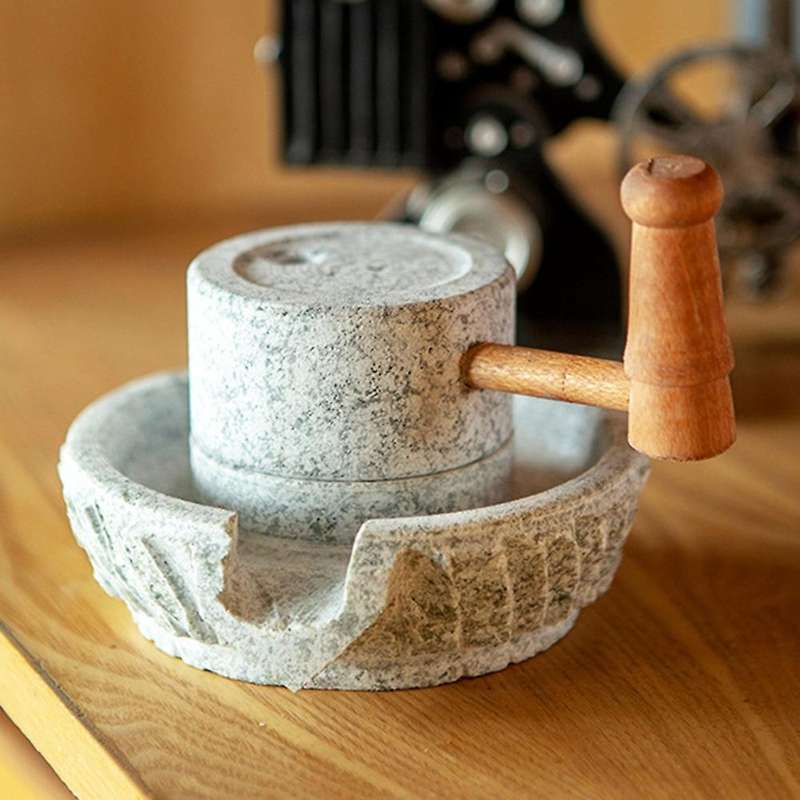 Mini Home Coffee Bean Machine Retro Hand Coffee Grains Spices Natural Small Stone Retro Ornaments
