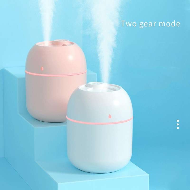 Mini Humidifier USB Small Sprayer Office Air Purifier LED Night Light Atomizer White