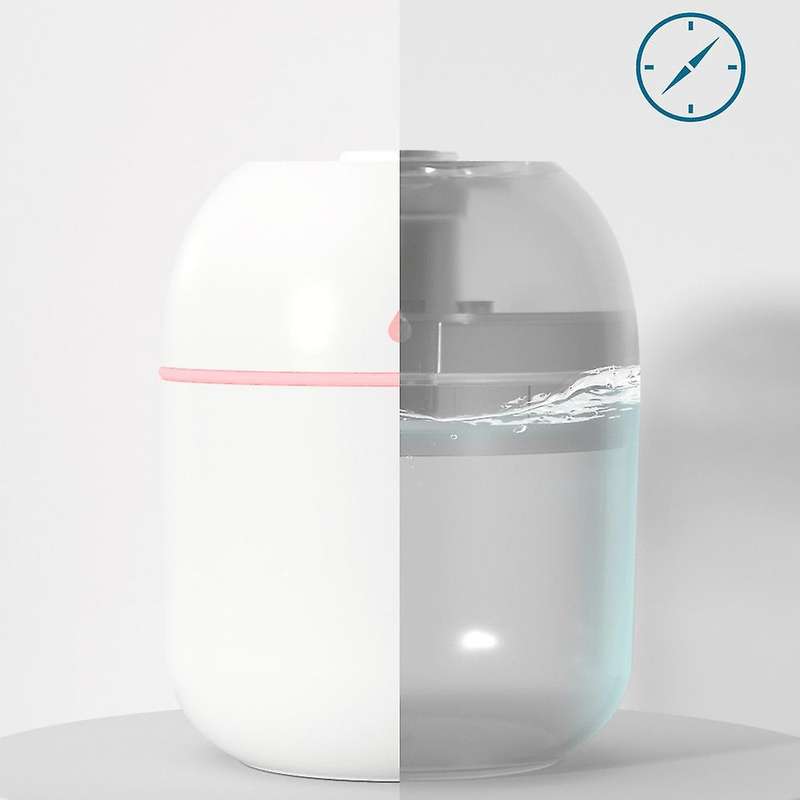 Mini Humidifier USB Small Sprayer Office Air Purifier LED Night Light Atomizer White