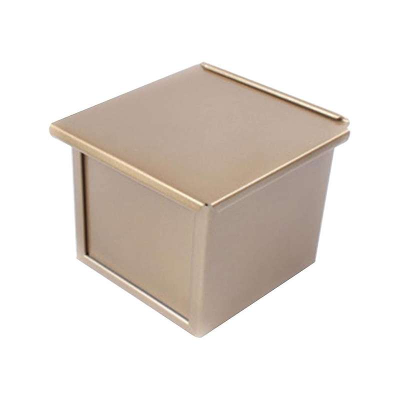 Mini Loaf Pan with Lid, Dough Capacity Non-Stick Rectangle Flat Toast Box for Oven Baking
