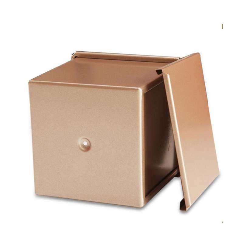 Mini Loaf Pan with Lid, Dough Capacity Non-Stick Rectangle Flat Toast Box for Oven Baking