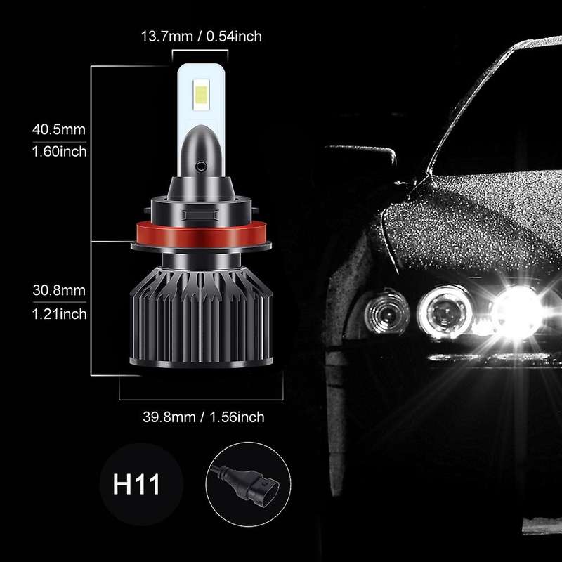 Mini LED Car Headlight Bulb 12000LM 6500K H13 H27 880 HB3 HB4 9007 Running Auto head light lamp H11