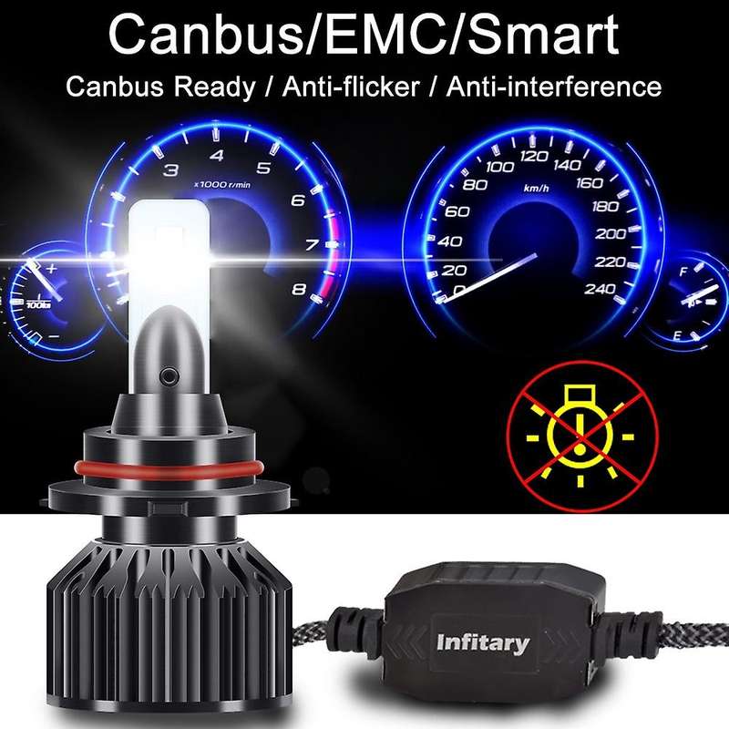 Mini LED Car Headlight Bulb 12000LM 6500K H13 H27 880 HB3 HB4 9007 Running Auto head light lamp 9005