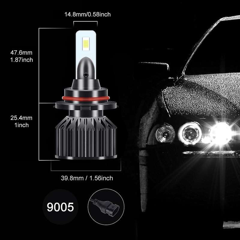 Mini LED Car Headlight Bulb 12000LM 6500K H13 H27 880 HB3 HB4 9007 Running Auto head light lamp 9005