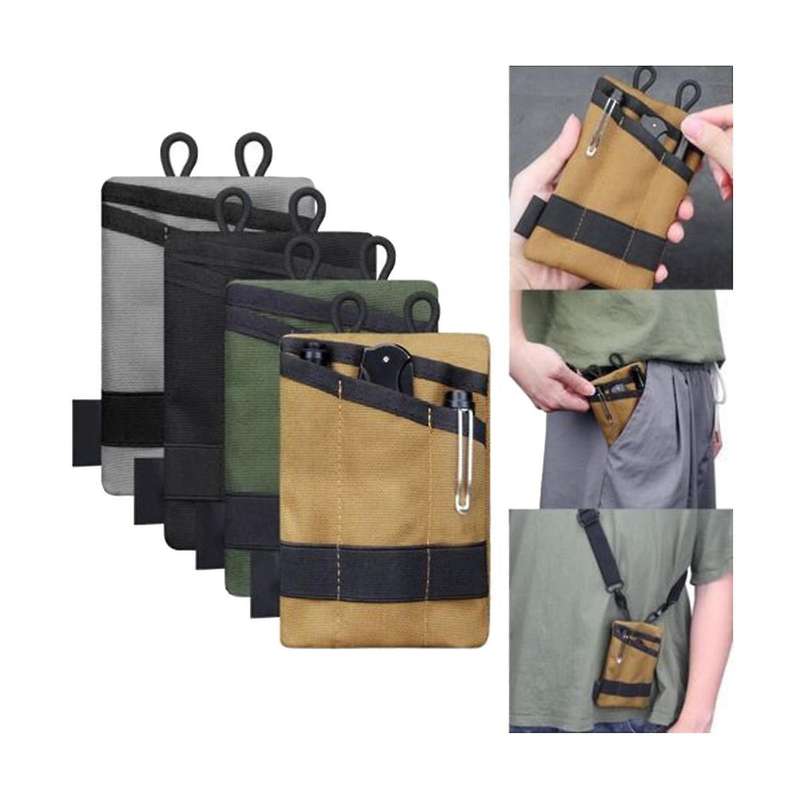 Mini Outdoor Pocket Organizer Pouch Multifunctional for Camping Hiking Mountaineering Card Key Tool