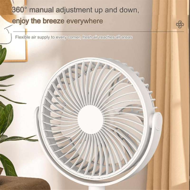 Mini Portable Fan, Powerful Desktop Fan, USB Rechargeable Fan for Travel Indoor Outdoor