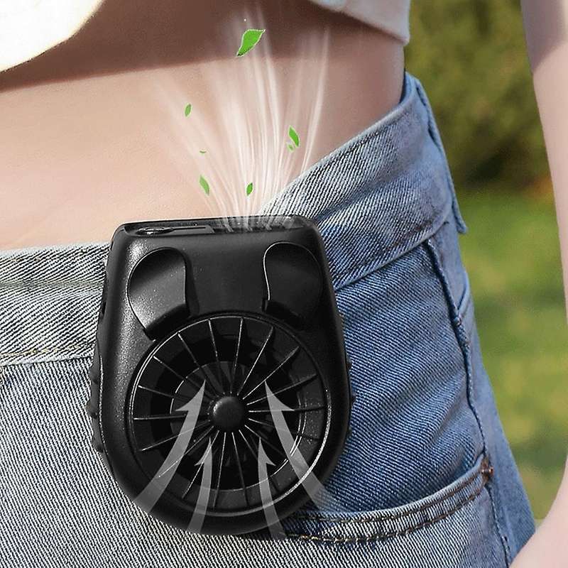 Mini Portable Fan Waist Clip Fan USB Rechargeable for Outdoor Working Camping Fishing