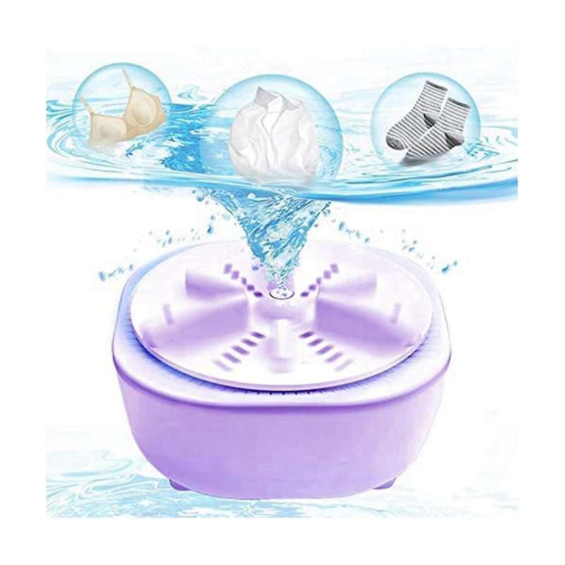 Mini Portable Washing Machine with Remote Control and Suction Cup, Suitable for Travel, Homes, And