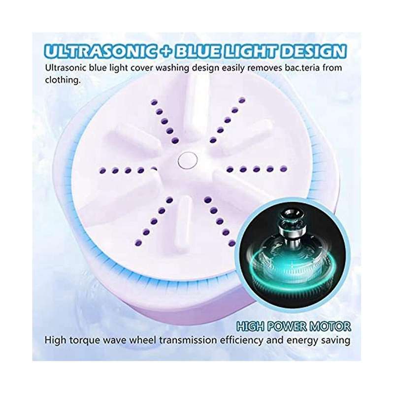 Mini Portable Washing Machine with Remote Control and Suction Cup, Suitable for Travel, Homes, And