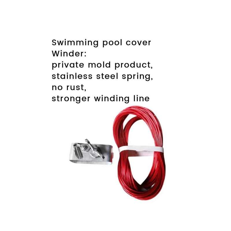 Mini Portable Swimming Pool Cover Reel Reinforced Spring Rope Swimming Pool Cover Tightener Wire Rop