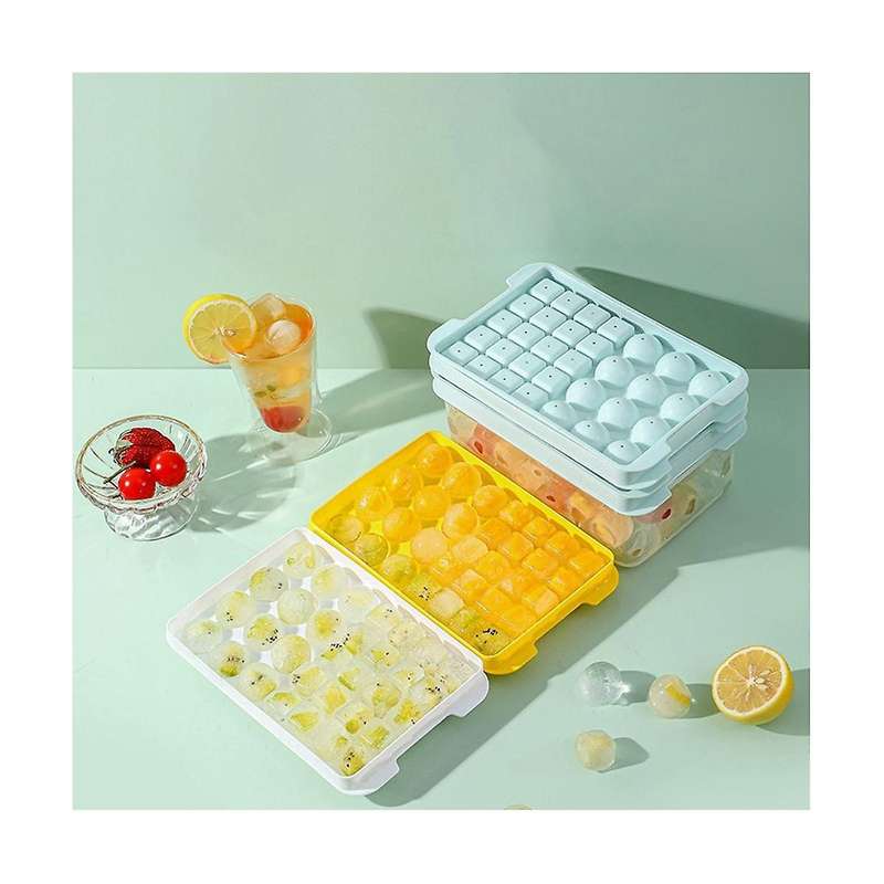 Mini Round Ice-cube Tray Round Ice-cube Tray with Lid Ice Maker Mold Ice-cube Tray Round Ice-cube I