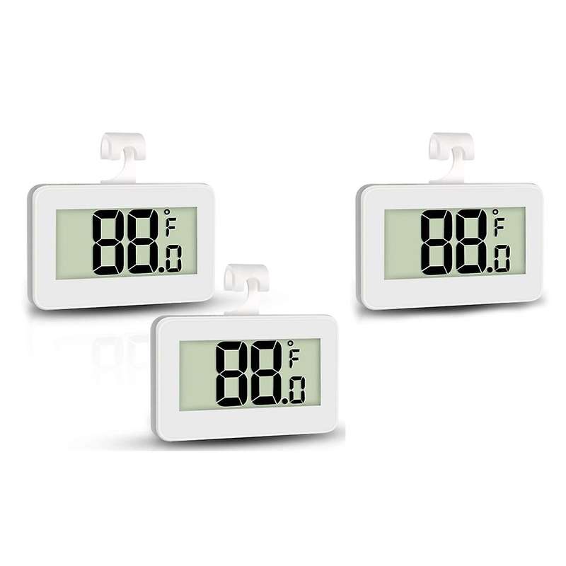 Mini Refrigerator Fridge Thermometer,Digital Freezer Thermometer Waterproof Room Thermometer with H