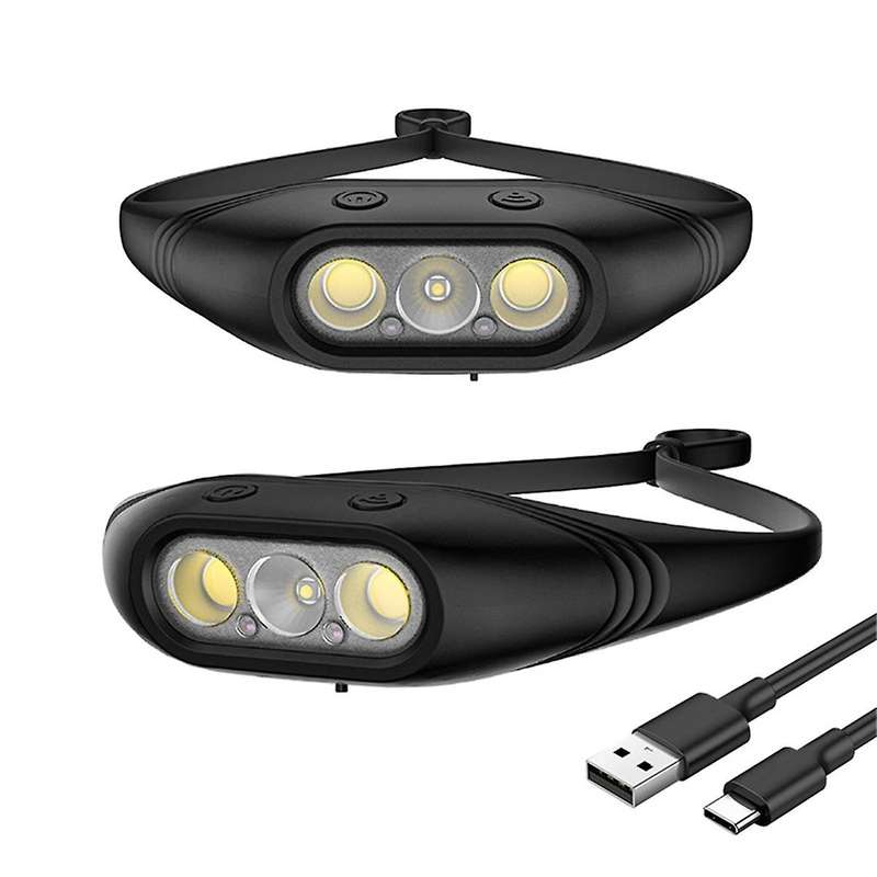 Mini Rechargeable Powerful Sensor Head Light Lamp USB Headlights Camping Search Light LED Head Ligh
