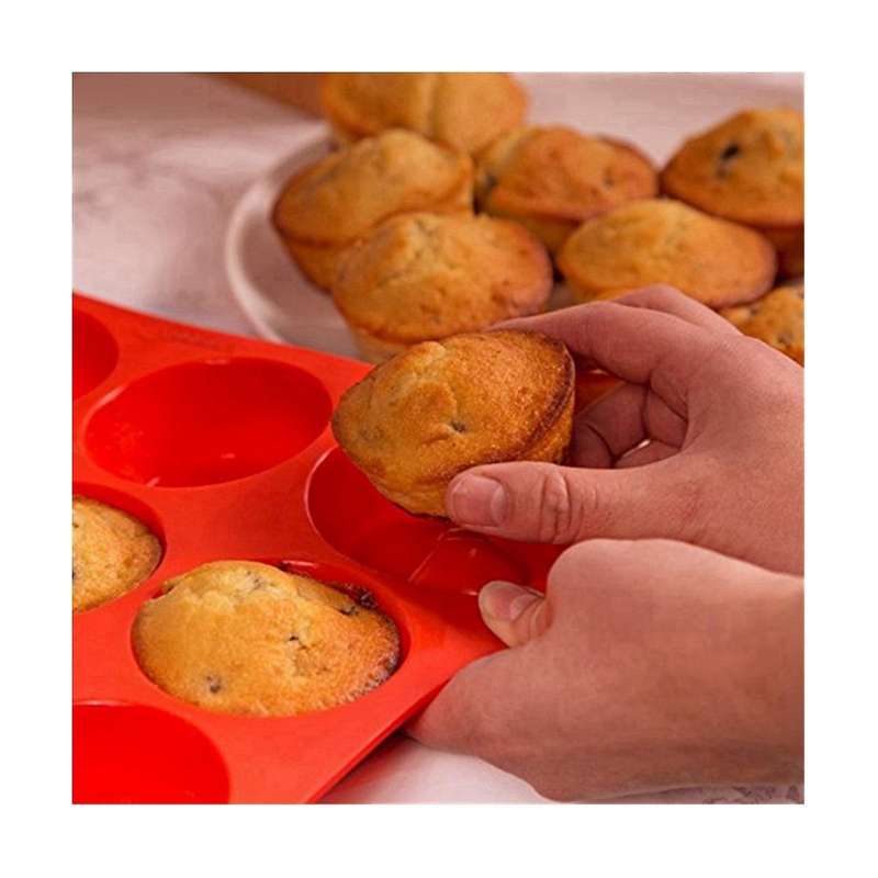 Mini Silicone Cupcake Pan Set, Mini 24 Cups Muffin Pan, Non-stick Silicone Baking Pan, Great for Ma