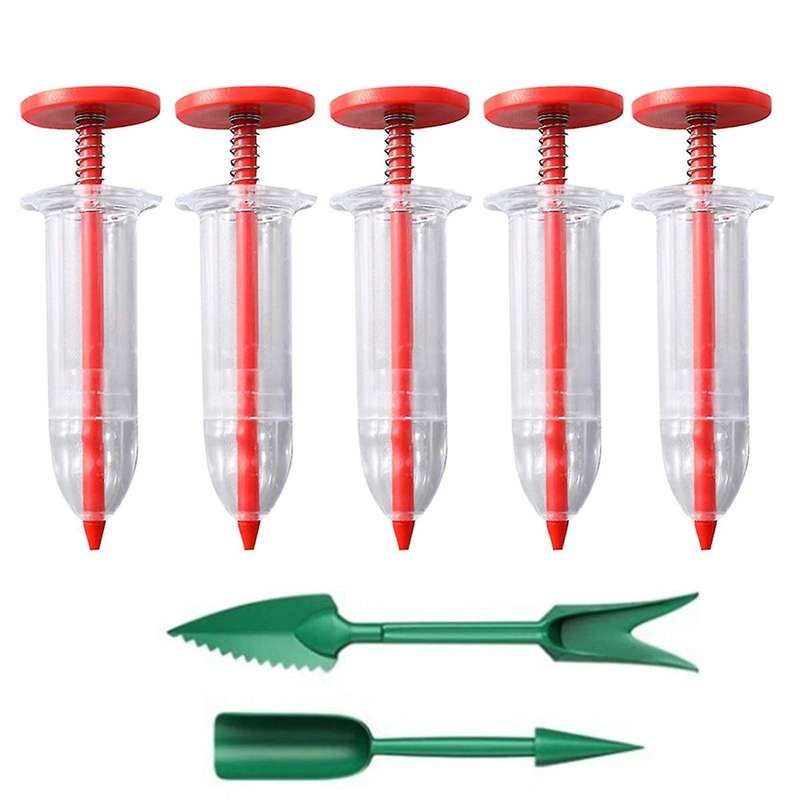 Mini Seed Spreader Set, Seed Seeder Mini Sowing Seed Dispenser, Manual Seedling and Weed Eater Set