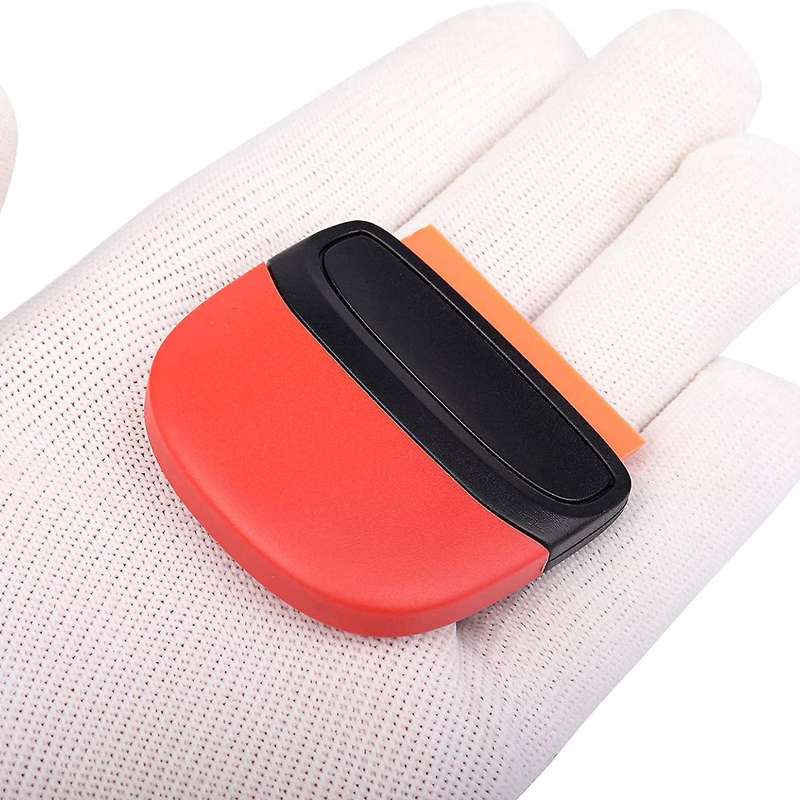 Mini Size Plastic Blades Scrapers, 6 Pcs Scrapers for Window Glass Sticker Removal, Old Label and De
