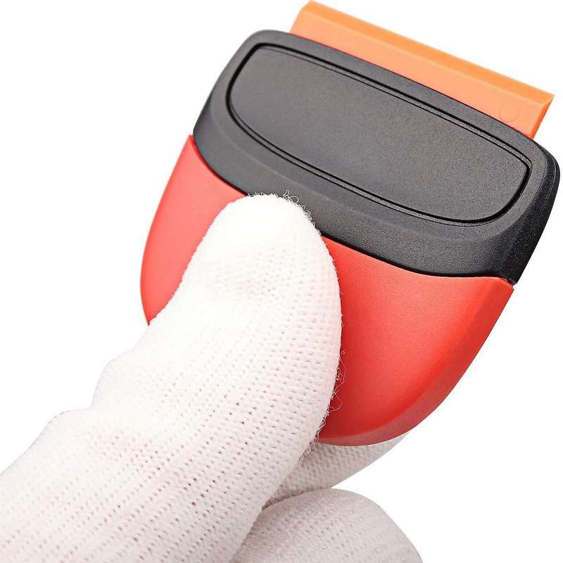 Mini Size Plastic Blades Scrapers, 6 Pcs Scrapers for Window Glass Sticker Removal, Old Label and De