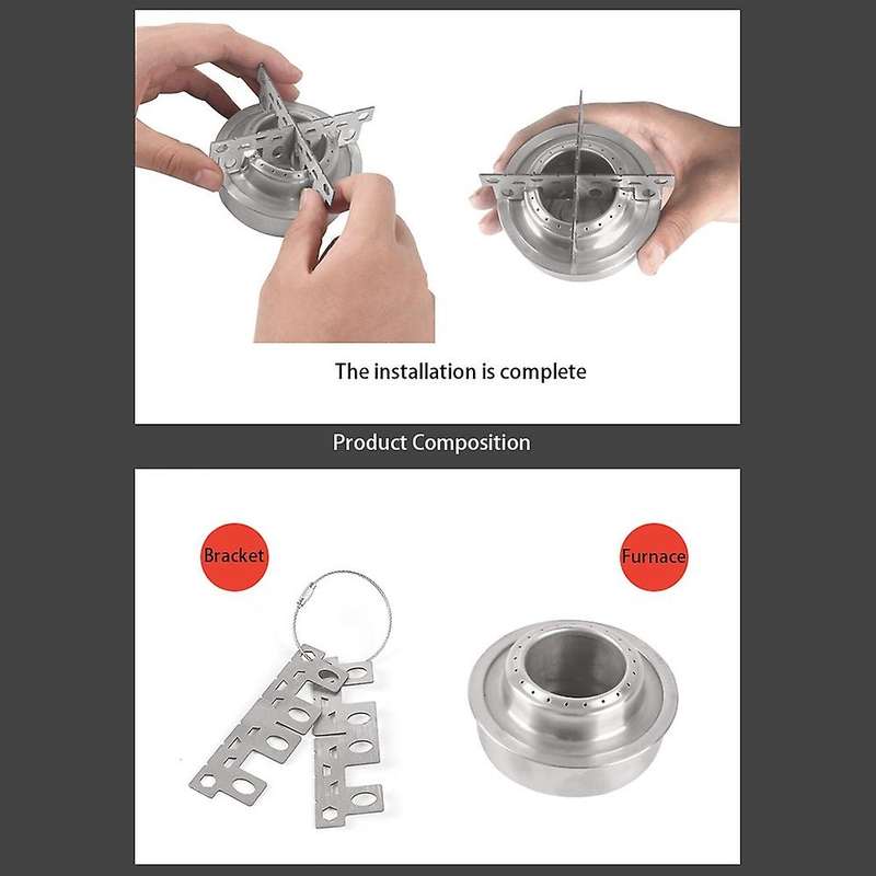 Mini Stove with Stove Rack Support Portable Cooking Picnic Stove Burner for Outdoor Camping Hiking