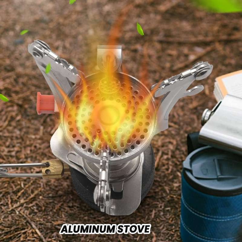 Mini Stove Super Lightweight Camping Stove Outdoor Cooking Burner Folding Camping Stove with Refill
